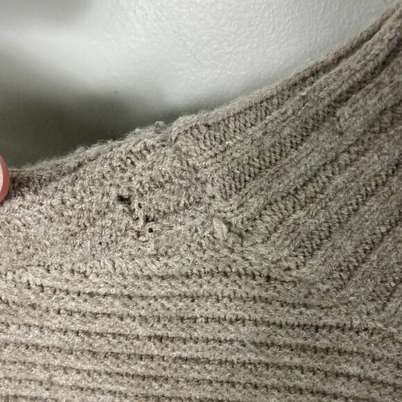 Nordstrom Sweet Romeo Cool Girl Tunic Sweater Ribbed Knit Beige Tan Size small S - Picture 10 of 12